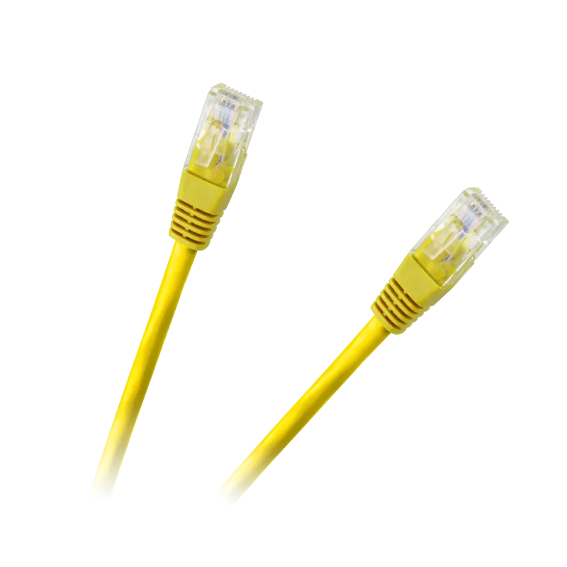 Patchcord kabel UTP 8c wtyk-wtyk 0,5m CCA żółty cat.6e Patchcord kabel UTP 8c wtyk-wtyk 0,5m CCA żółty cat.6e