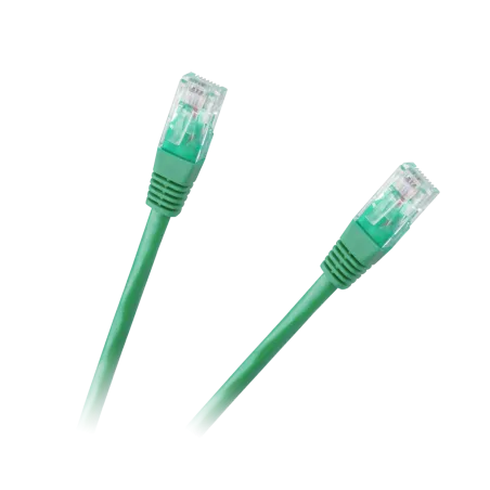 Patchcord kabel UTP 8c wtyk-wtyk 1.0m CCA zielony cat.6e