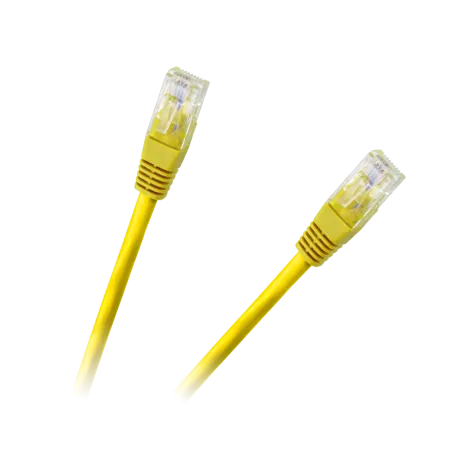 Patchcord kabel UTP 8c wtyk-wtyk 1.5m CCA żółty