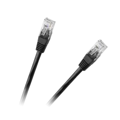 Patchcord kabel UTP 8c wtyk-wtyk 3,0m CCA czarny cat.6e