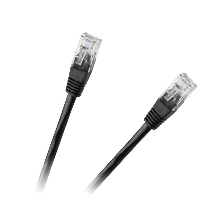 Patchcord kabel UTP 8c wtyk-wtyk 3,0m CCA czarny cat.6e Patchcord kabel UTP 8c wtyk-wtyk 3,0m CCA czarny cat.6e