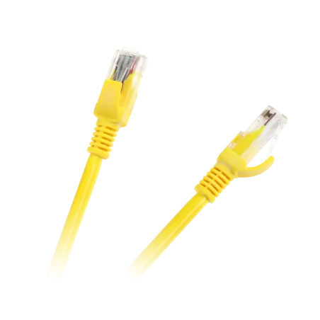 Patchcord kabel UTP kat. 5e wtyk - wtyk 2m żółty INTEX
