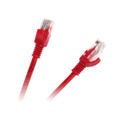Patchcord kabel UTP kat. 5e wtyk - wtyk 3m czerwony INTEX