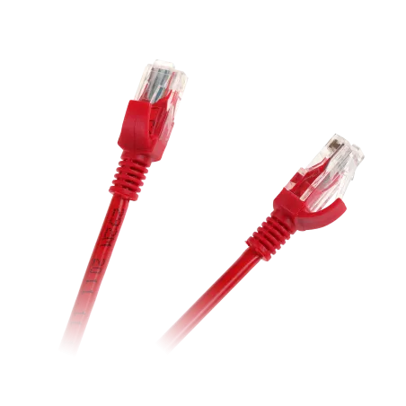 Patchcord kabel UTP kat. 5e wtyk - wtyk 3m czerwony INTEX