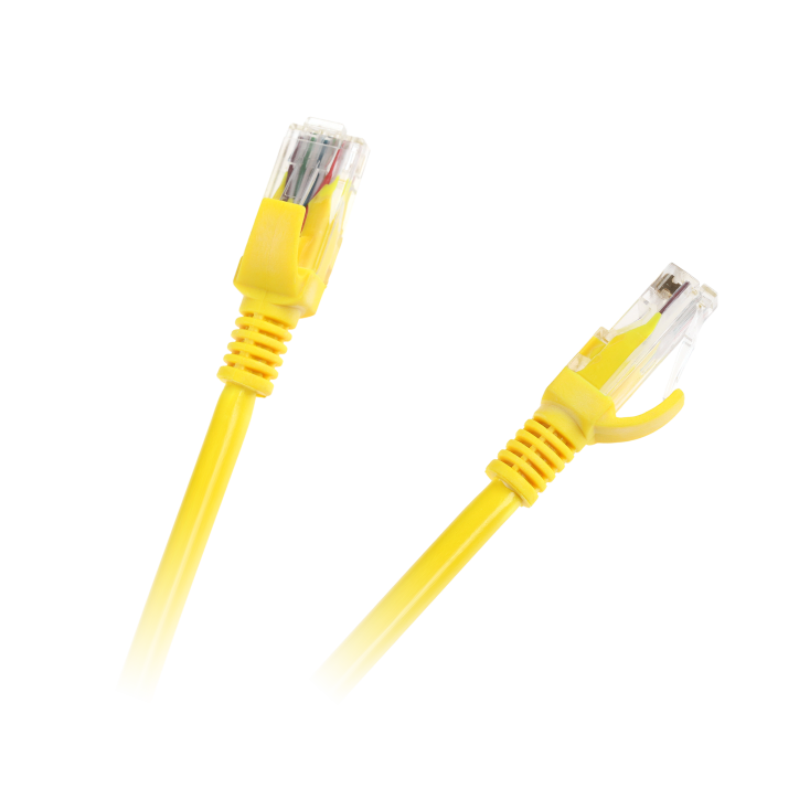 Patchcord kabel UTP kat. 5e wtyk - wtyk 3m żółty INTEX Patchcord kabel UTP kat. 5e wtyk - wtyk 3m żółty INTEX