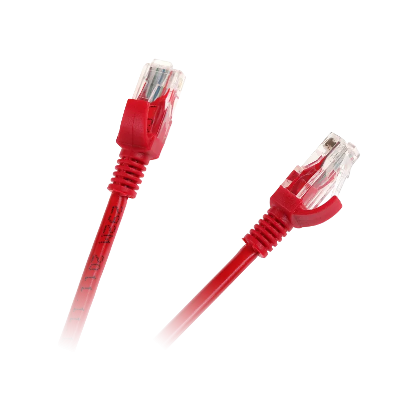 Patchcord kabel UTP kat. 5e wtyk - wtyk 5m czerwony INTEX