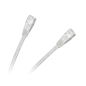 Patchcord płaski UTP 8c wtyk-wtyk 5.0m CCA biały cat.6e