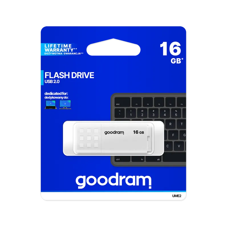 Pendrive Goodram USB 2.0 16GB biały Pendrive Goodram USB 2.0 16GB biały