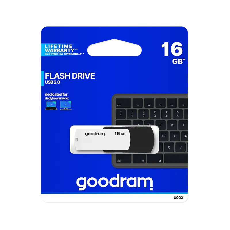 Pendrive Goodram USB 2.0 16GB czarno-biały