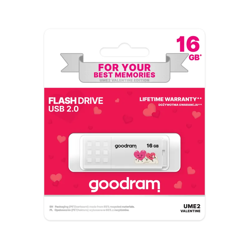 Pendrive Goodram USB 2.0 16GB Valentine Pendrive Goodram USB 2.0 16GB Valentine