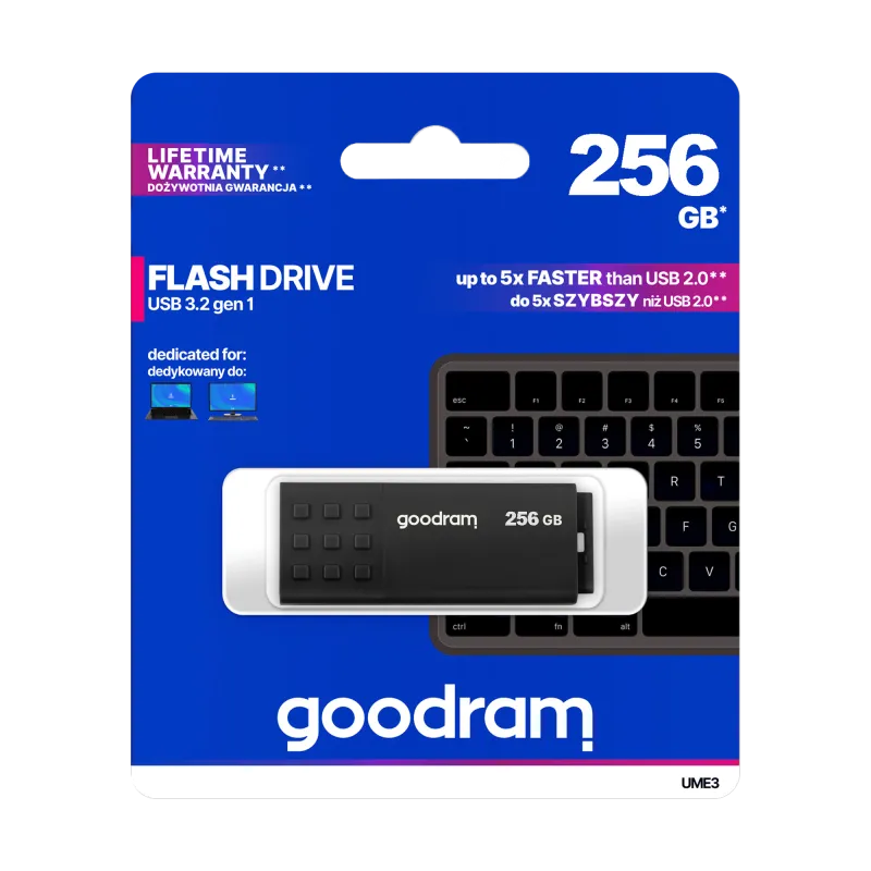 Pendrive Goodram USB 3.2 256GB czarny Pendrive Goodram USB 3.2 256GB czarny