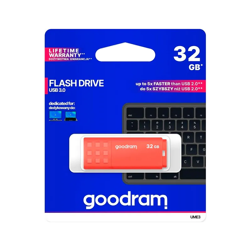Pendrive Goodram USB 3.2 32GB pomarańczowy