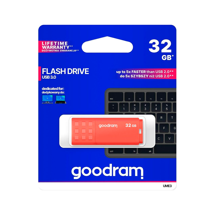 Pendrive Goodram USB 3.2 32GB pomarańczowy Pendrive Goodram USB 3.2 32GB pomarańczowy