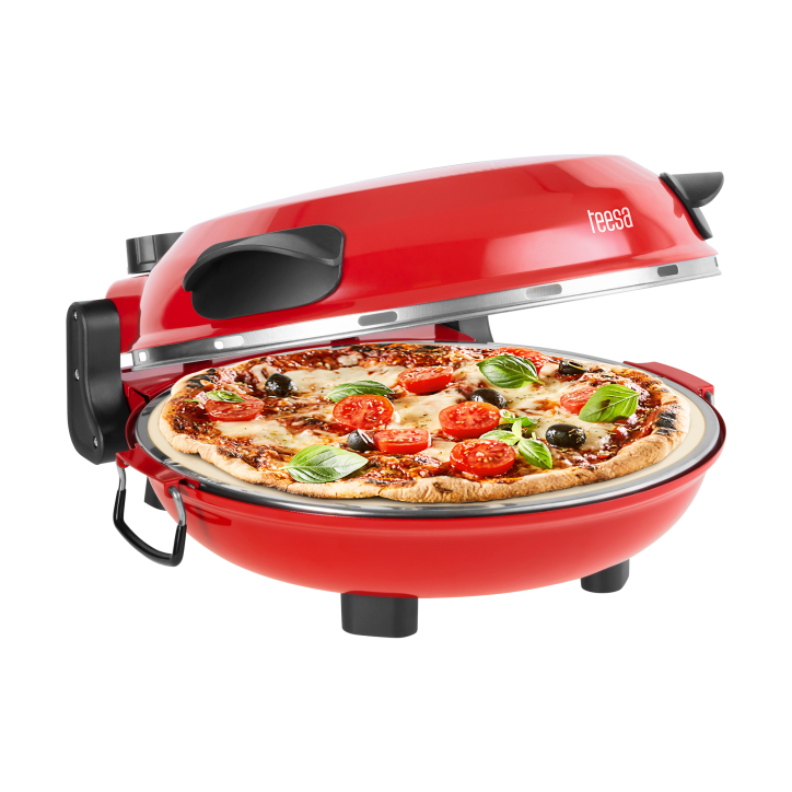 Piec do pizzy TEESA SUPREME + , 1200 W, 32 cm , okienko , wyjmowany kamień, sterowanie dwiema grzałkami Piec do pizzy TEESA SUPREME + , 1200 W, 32 cm , okienko , wyjmowany kamień, sterowanie dwiema grzałkami
