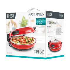 Piec do pizzy TEESA SUPREME + , 1200 W, 32 cm , okienko , wyjmowany kamień, sterowanie dwiema grzałkami