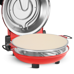 Piec do pizzy TEESA SUPREME + , 1200 W, 32 cm , okienko , wyjmowany kamień, sterowanie dwiema grzałkami
