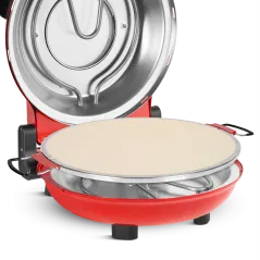 Piec do pizzy TEESA SUPREME + , 1200 W, 32 cm , okienko , wyjmowany kamień, sterowanie dwiema grzałkami