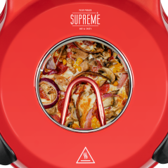Piec do pizzy TEESA SUPREME + , 1200 W, 32 cm , okienko , wyjmowany kamień, sterowanie dwiema grzałkami