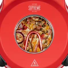 Piec do pizzy TEESA SUPREME + , 1200 W, 32 cm , okienko , wyjmowany kamień, sterowanie dwiema grzałkami