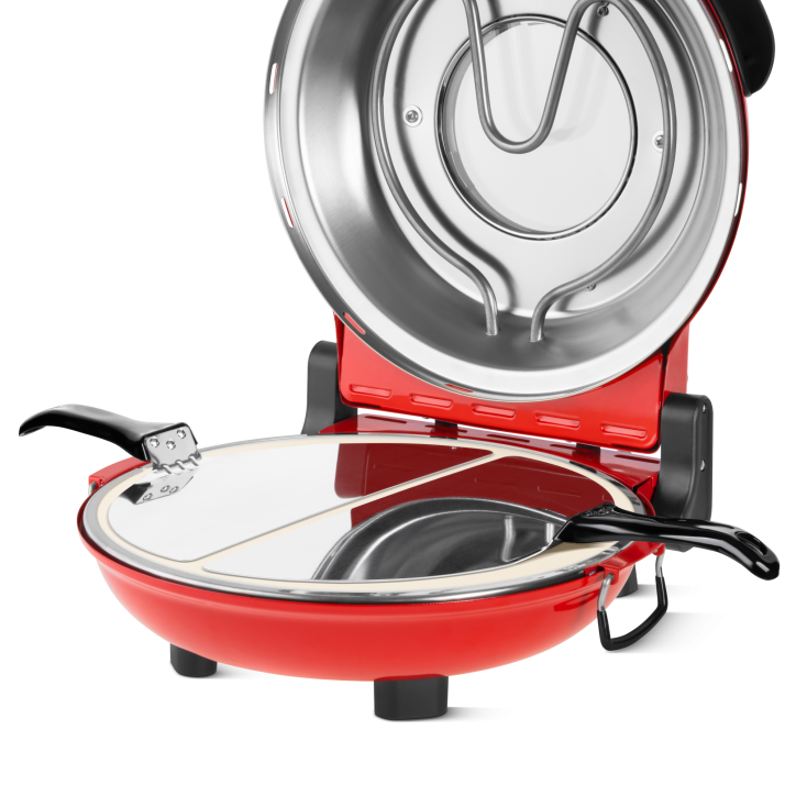 Piec do pizzy TEESA SUPREME + , 1200 W, 32 cm , okienko , wyjmowany kamień, sterowanie dwiema grzałkami Piec do pizzy TEESA SUPREME + , 1200 W, 32 cm , okienko , wyjmowany kamień, sterowanie dwiema grzałkami