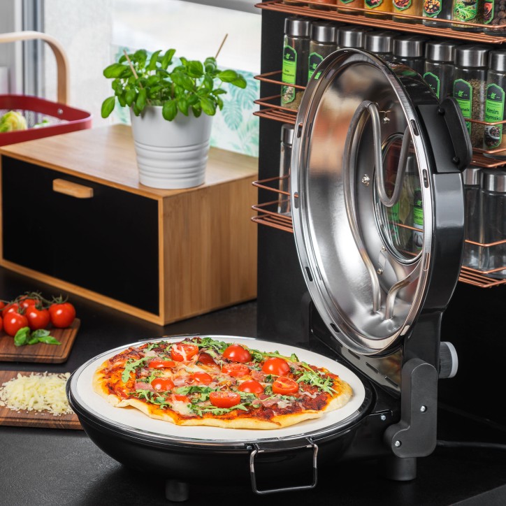 Piec do pizzy TEESA SUPREME, 1200 W, 32 cm , okienko , wyjmowany kamień Piec do pizzy TEESA SUPREME, 1200 W, 32 cm , okienko , wyjmowany kamień