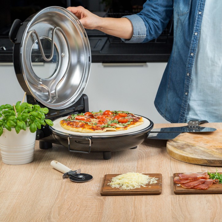 Piec do pizzy TEESA SUPREME, 1200 W, 32 cm , okienko , wyjmowany kamień Piec do pizzy TEESA SUPREME, 1200 W, 32 cm , okienko , wyjmowany kamień