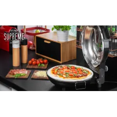 Piec do pizzy TEESA SUPREME, 1200 W, 32 cm , okienko , wyjmowany kamień