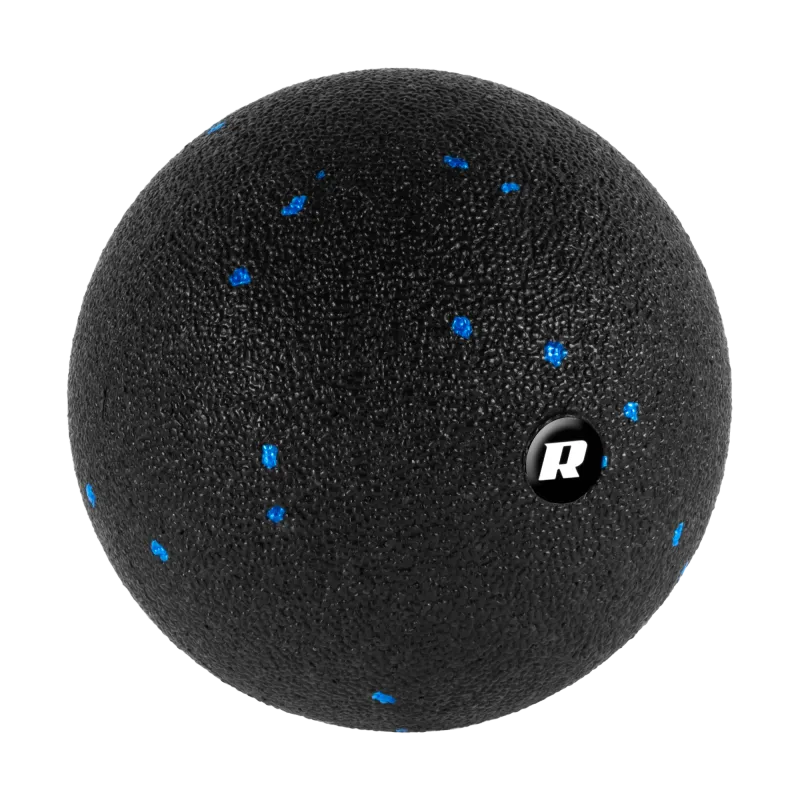Piłka do masażu 12cm, kolor czarno-niebieski, materiał EPP, REBEL ACTIVE