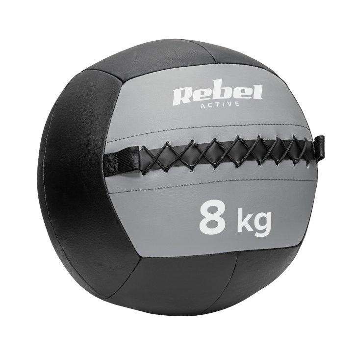 Piłka lekarska do ćwiczeń 8 kg REBEL ACTIVE Piłka lekarska do ćwiczeń 8 kg REBEL ACTIVE