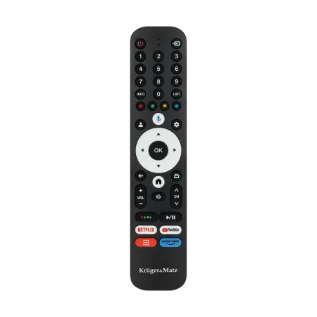 Pilot do TV Kruger&Matz Google TV z przyciskami numerycznymi