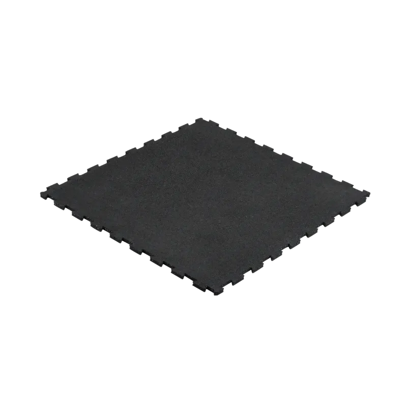 Podłoga gumowa do siłowni, mata pod sprzęt, puzle 1m grubość 15mm, czarna, REBEL ACTIVE