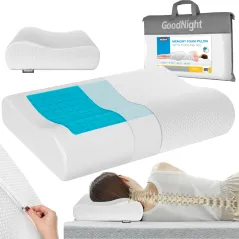 Poduszka ortopedyczna profilowana z pianki memory z żelem chłodzącym, REBEL ACTIVE