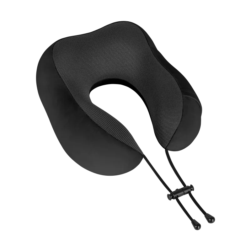 Poduszka turystyczna - podróżna z pianki MEMORY, REBEL ACTIVE , kolor czarny Poduszka turystyczna - podróżna z pianki MEMORY, REBEL ACTIVE , kolor czarny