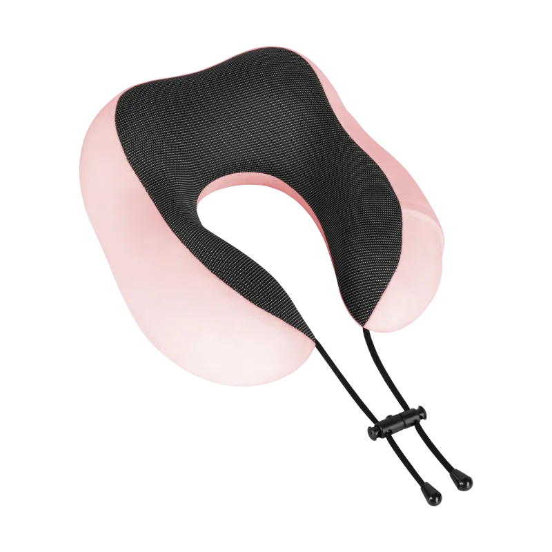 Poduszka turystyczna - podróżna z pianki MEMORY, REBEL ACTIVE , kolor różowy