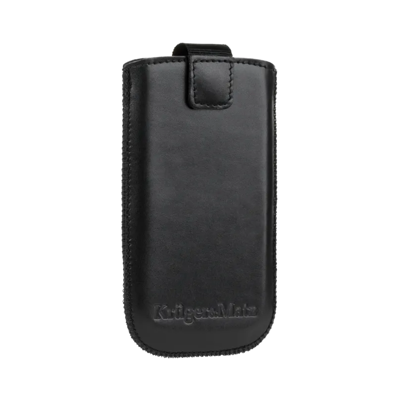 Pokrowiec skórzany Kruger&Matz przeznaczony do telefonów o przekątnej 4,3" czarny