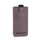 Pokrowiec skórzany Kruger&Matz przeznaczony do telefonów o przekątnej 4,5" brązowy