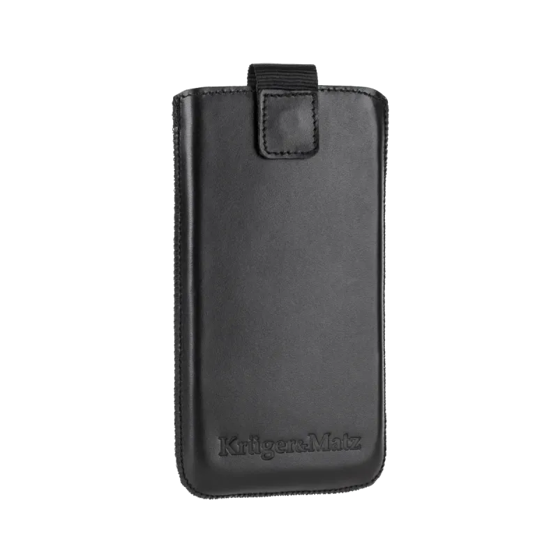 Pokrowiec skórzany Kruger&Matz przeznaczony do telefonów o przekątnej 4,5" czarny Pokrowiec skórzany Kruger&Matz przeznaczony do telefonów o przekątnej 4,5" czarny