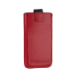 Pokrowiec skórzany Kruger&Matz przeznaczony do telefonów o przekątnej 4,5" czerwony