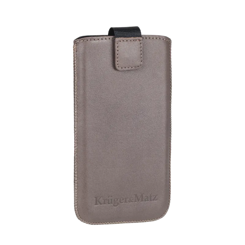 Pokrowiec skórzany Kruger&Matz przeznaczony do telefonów o przekątnej 4,7" brązowy Pokrowiec skórzany Kruger&Matz przeznaczony do telefonów o przekątnej 4,7" brązowy
