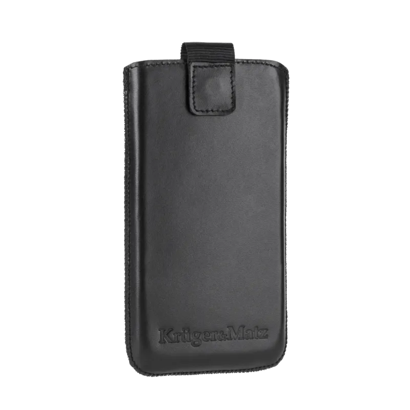 Pokrowiec skórzany Kruger&Matz przeznaczony do telefonów o przekątnej 4,7" czarny Pokrowiec skórzany Kruger&Matz przeznaczony do telefonów o przekątnej 4,7" czarny