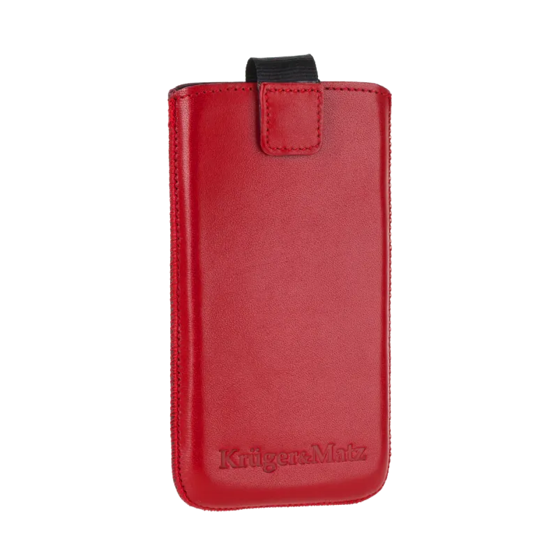 Pokrowiec skórzany Kruger&Matz przeznaczony do telefonów o przekątnej 4,7" czerwony Pokrowiec skórzany Kruger&Matz przeznaczony do telefonów o przekątnej 4,7" czerwony
