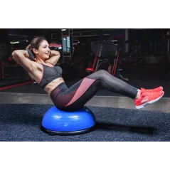 Półpiłka do balansowania, trener równowagi 58cm + pompka, REBEL ACTIVE