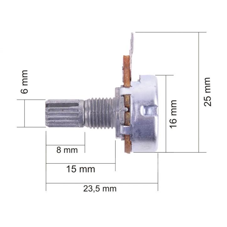POTENCJOMETR B 100K LINIOWY POTENCJOMETR B 100K LINIOWY