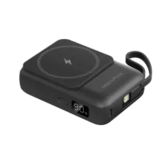 POWERBANK indukcyjny Kruger&Matz 10000 mAh Mag Safe z kablem czarny