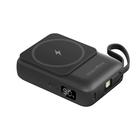 POWERBANK indukcyjny Kruger&Matz 10000 mAh Mag Safe z kablem czarny