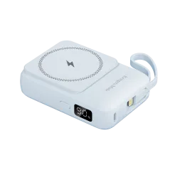 POWERBANK indukcyjny Kruger&Matz 10000 mAh Mag Safe z kablem niebieski