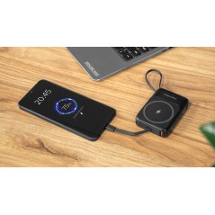POWER BANK indukcyjny Kruger&amp;Matz 10000 mAh Mag Safe niebieski – szybko ładuj!