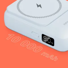 POWER BANK indukcyjny Kruger&amp;Matz 10000 mAh Mag Safe niebieski – szybko ładuj!