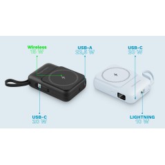 POWER BANK indukcyjny Kruger&amp;Matz 10000 mAh Mag Safe niebieski – szybko ładuj!