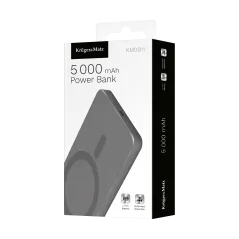 "Power Bank Indukcyjny Kruger&amp;Matz 5000 mAh Mag Safe Szary"
